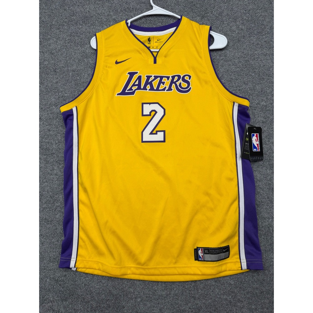 Nike Lonzo Ball Los Angeles Lakers Jersey Yellow Mens XL 18/20 Dri-FIT NBA New